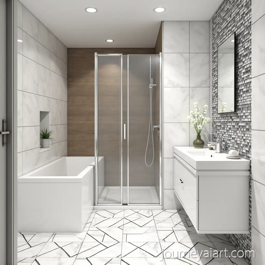 Modern-Small-Bathroom-with-Icavec-Shower-and-Art-Deco-Tiles