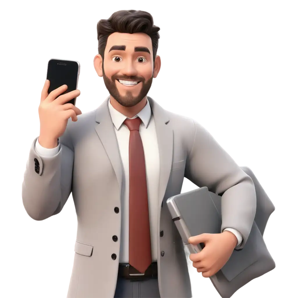3D-Male-Smile-with-Phone-PNG-Image-HighQuality-and-Transparent-for-Versatile-Use