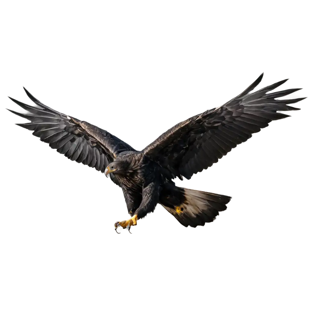 Stunning-Black-Eagle-PNG-Image-for-Versatile-Use