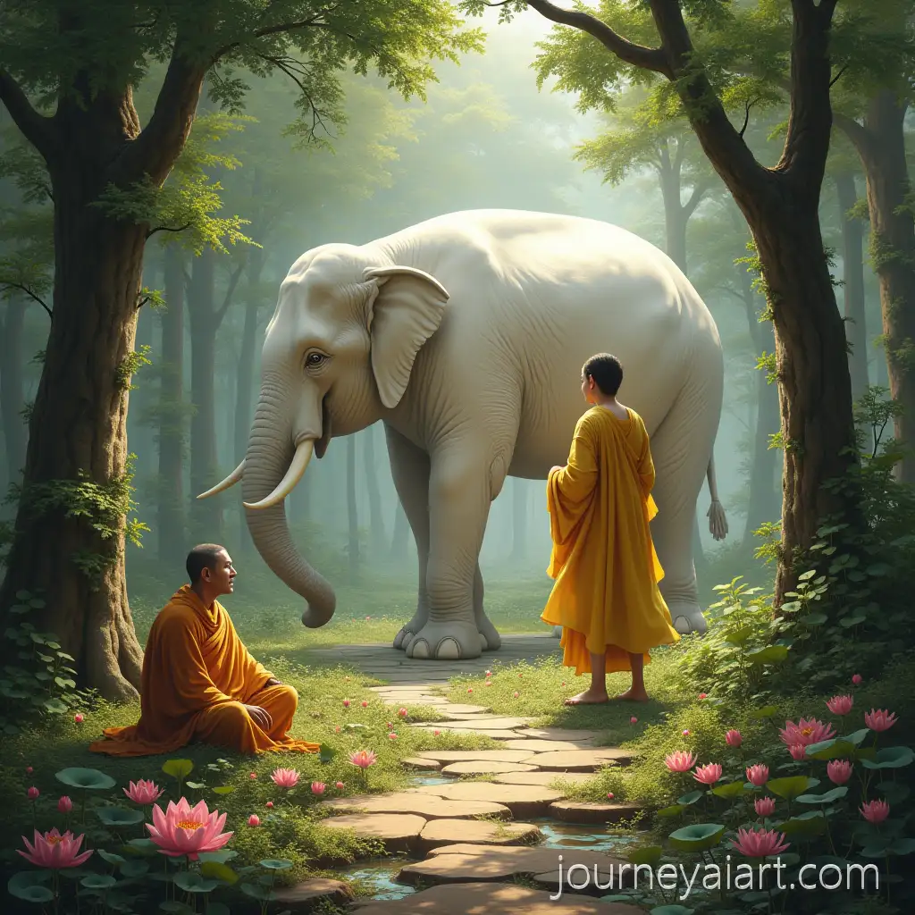 AI-Image-Prompt-ExpansionThe-Miraculous-Birth-of-Prince-Siddhartha-in-Lumbini-Forest