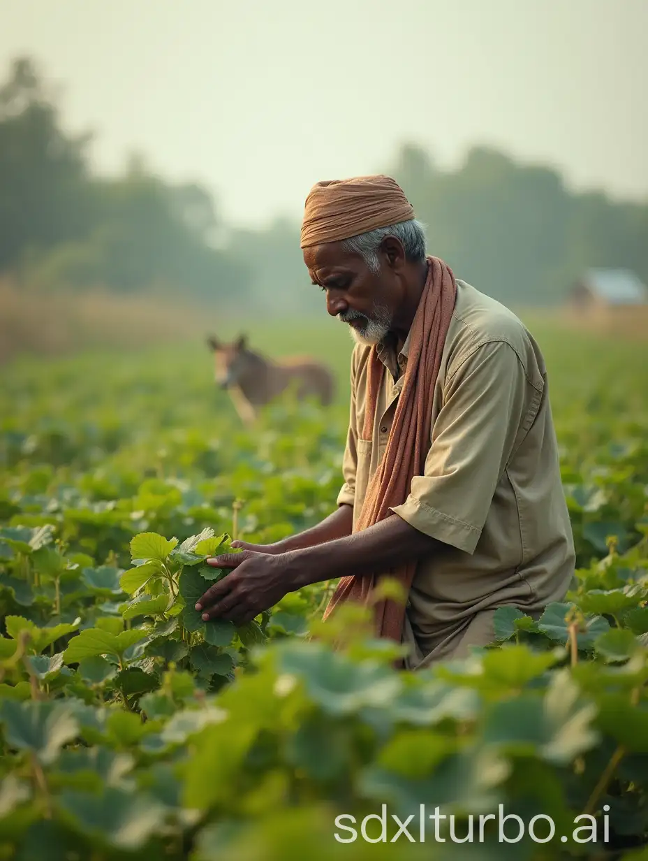 Traditional-Indian-Farmers-Heartbreak-Over-Wild-Animal-Damage-to-Vegetable-Plantation