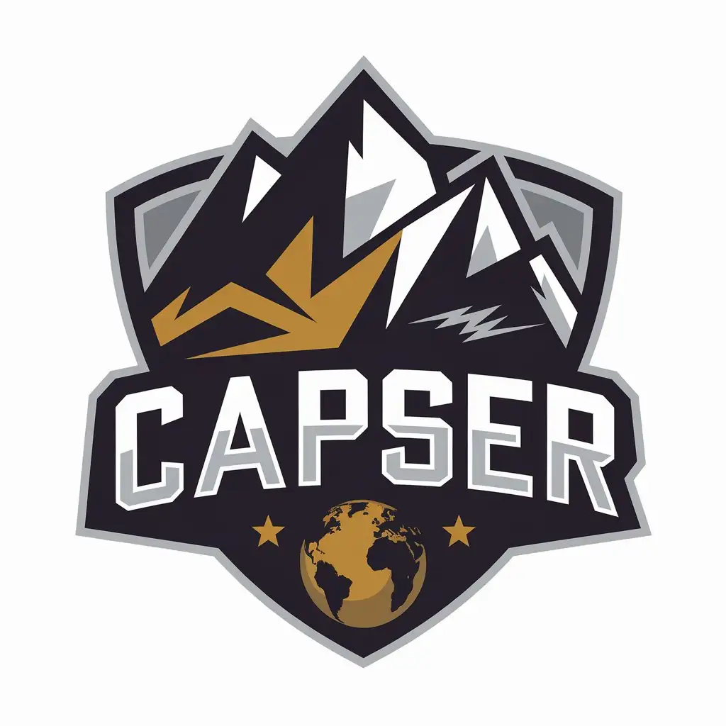 LOGO Design for Capser Mountain and Earth Symbol with Man and Nature Theme for Automotive Industry