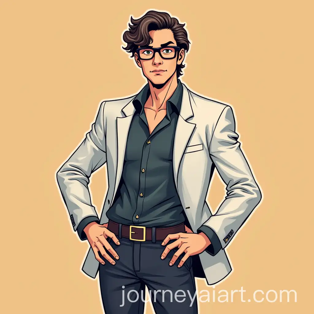 Confident-Man-with-GlassesAI-Image-Prompt-Expansion-and-JoJo-Style-Stand-in-Dynamic-Pose