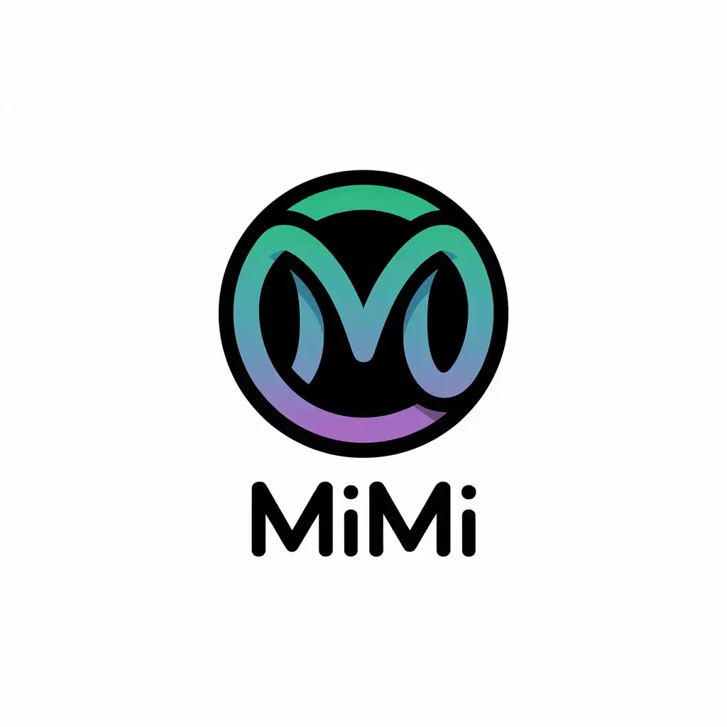 LOGO Design for Mimi Circular Moderate Style for Internet Industry with Clear Background