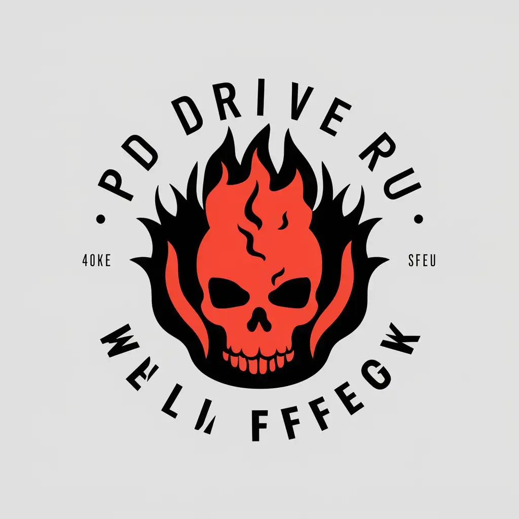 LOGO Design For PD Drive Rus Hell Fire Death Theme with Guitar Pedal Effects