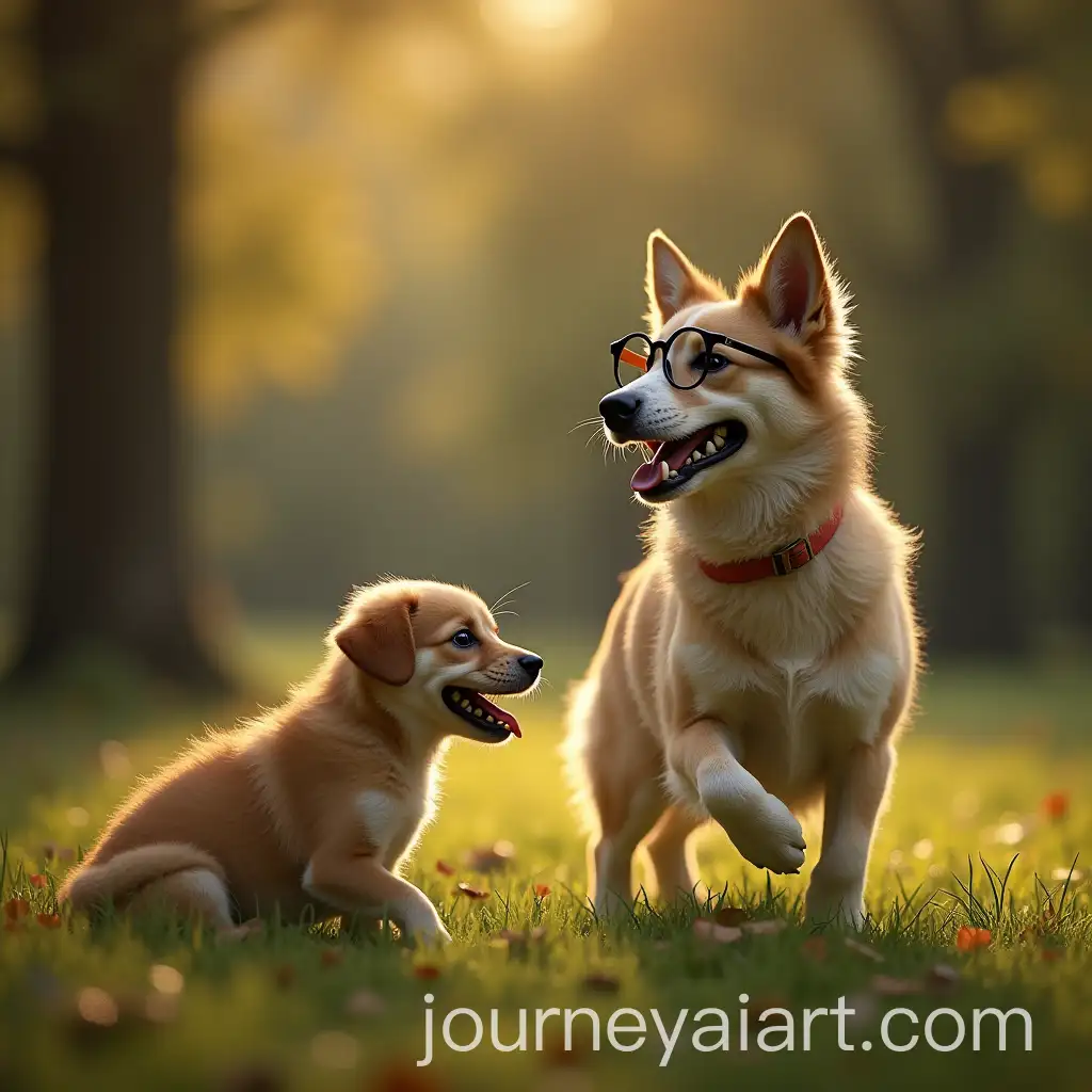 Dogs-Playing-in-Parks-Wearing-Glasses
