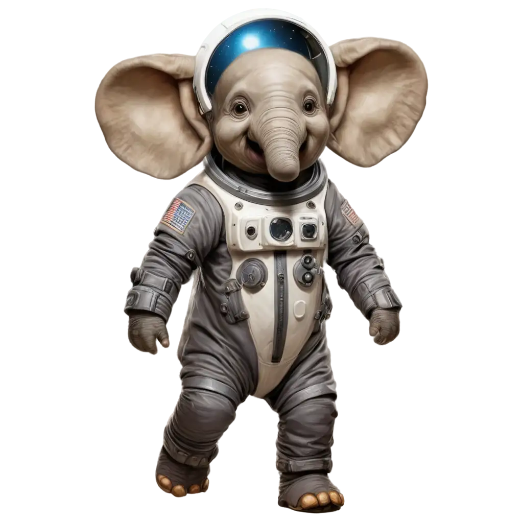 Astronaut-Elephant-in-Space-Suit-PNG-Image-Unique-Digital-Art-for-Creative-Projects