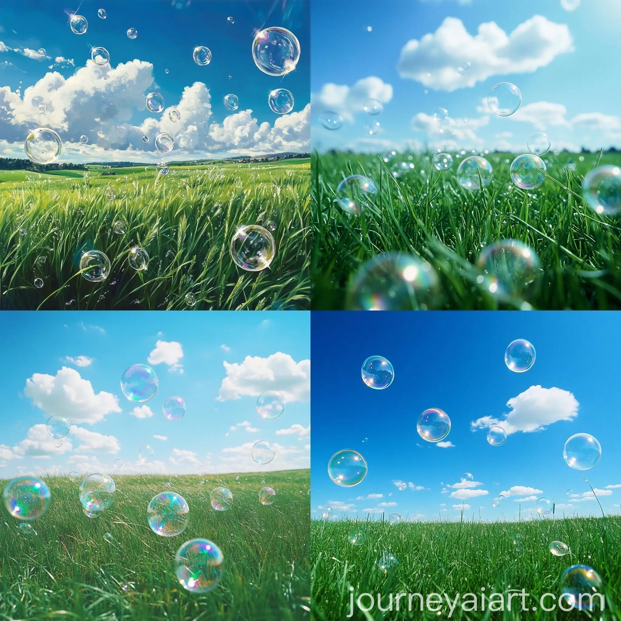 Whimsical-Bubbles-in-a-Serene-Green-Field