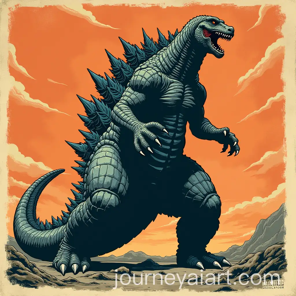 Vintage-Godzilla-Comic-Illustration