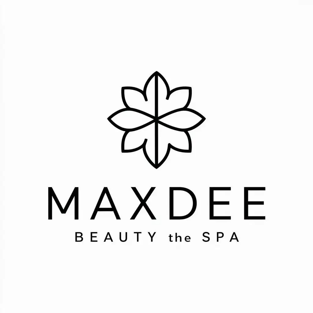 LOGO-Design-for-Maxdee-Minimalistic-Symbol-for-Beauty-Spa-Industry