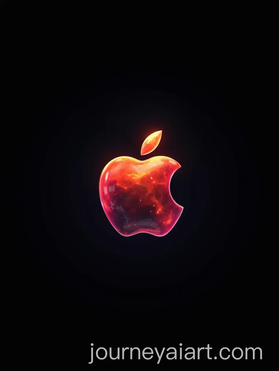 Abstract-Black-Background-with-Apple-Logo-Design