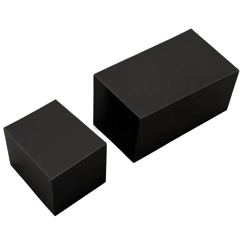 Two-Black-Volumetric-Squares-PNG-Image-HighResolution-Transparent-Background