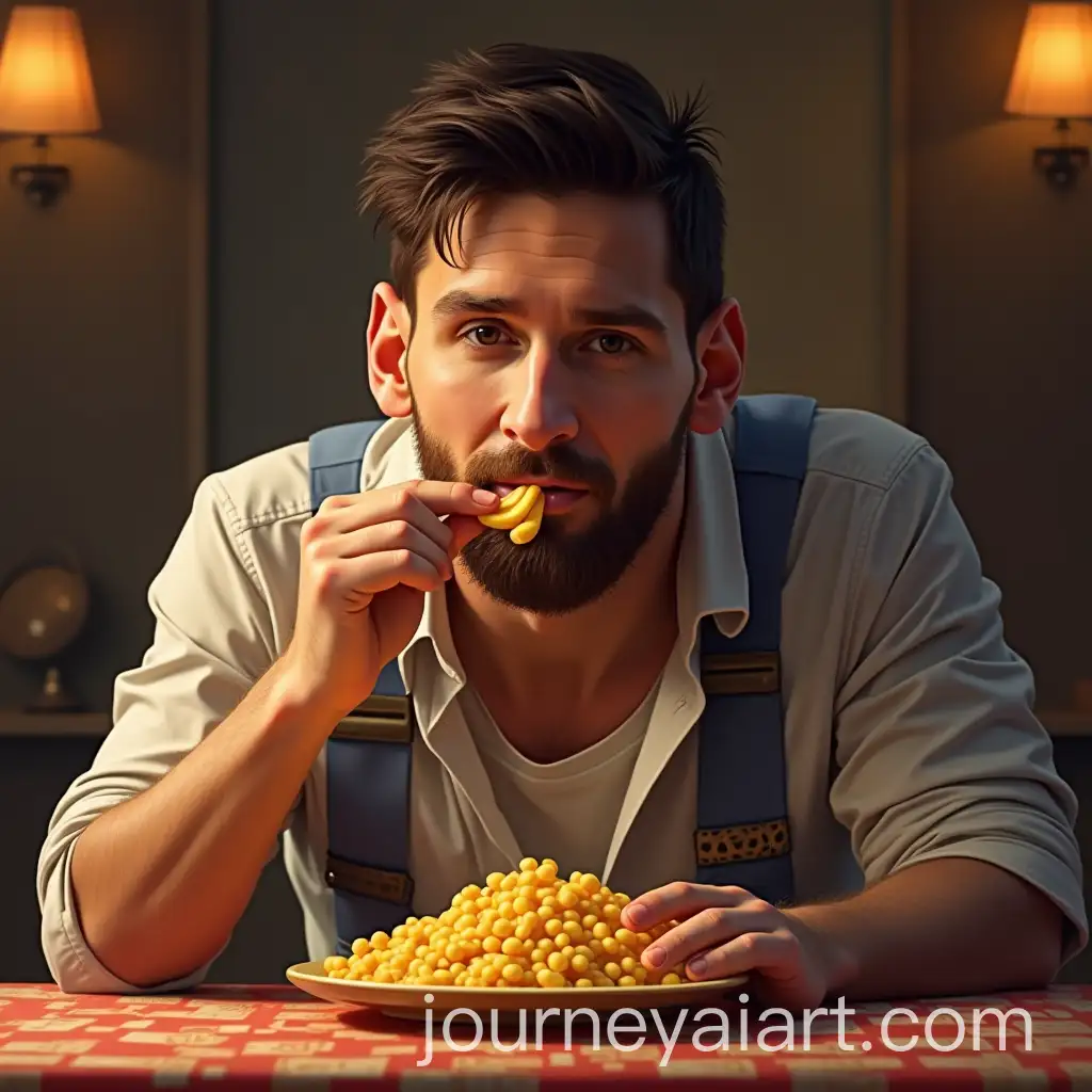 Messi-Enjoying-Beans-in-Egypt