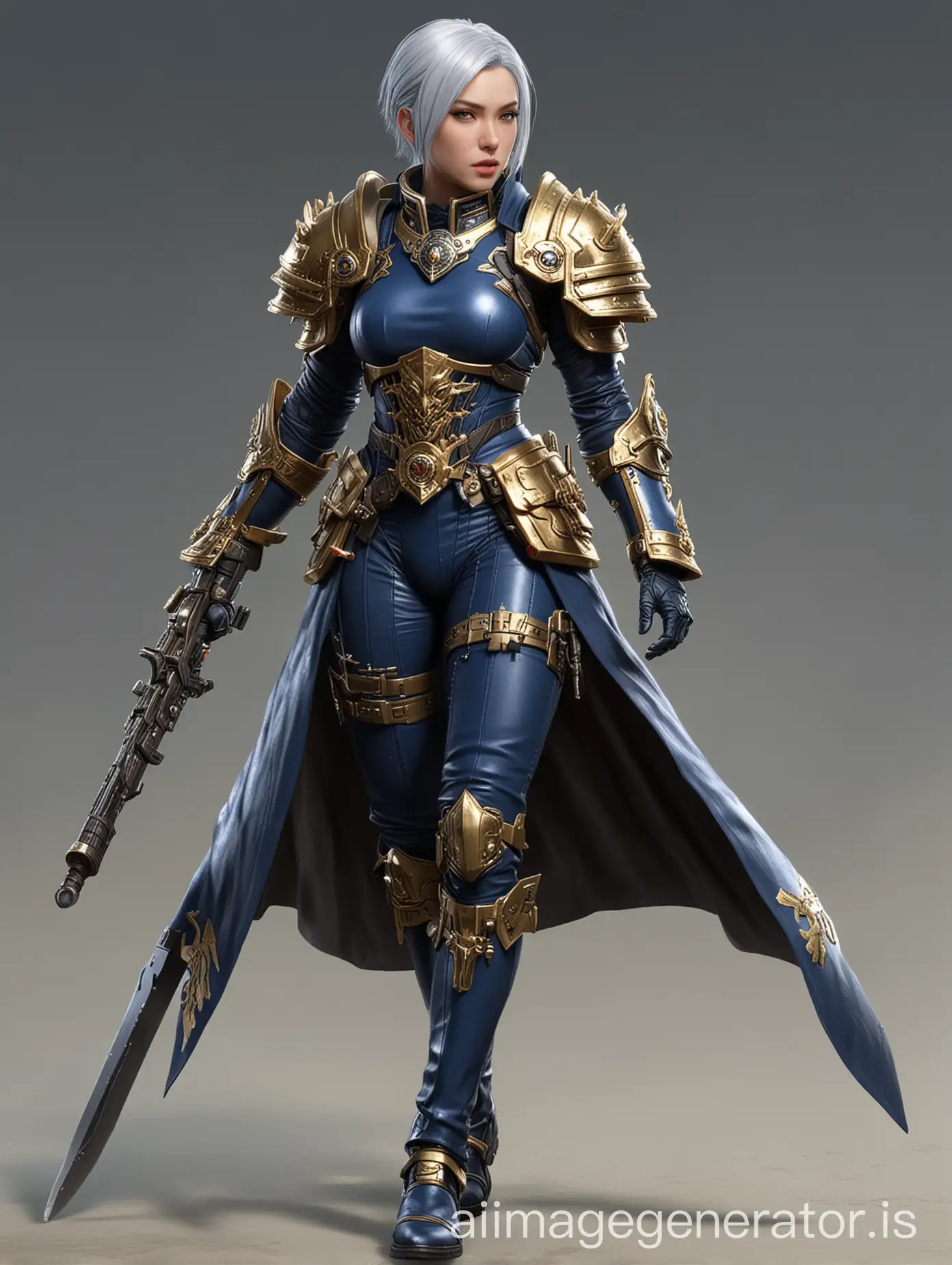 Warhammer-40000-Female-Warlord-in-Makrag-Blue-Armor