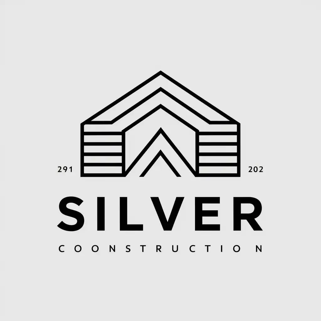 a vector logo design,with the text "Silver", main symbol:Argen,Moderate,be used in Construction industry,clear background