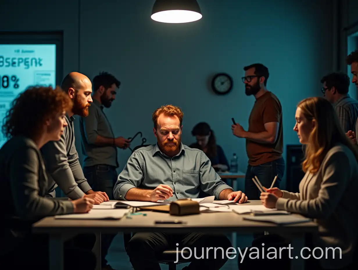 Cinematic-Office-Scene-with-Diverse-Personalities-and-Dramatic-Lighting