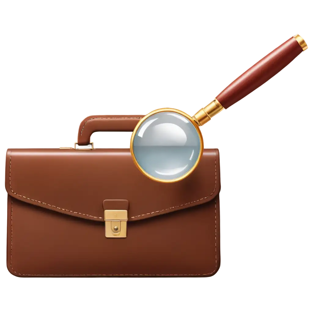 Job Search Icon: A magnifying glass over a briefcase symbolizing job hunting.