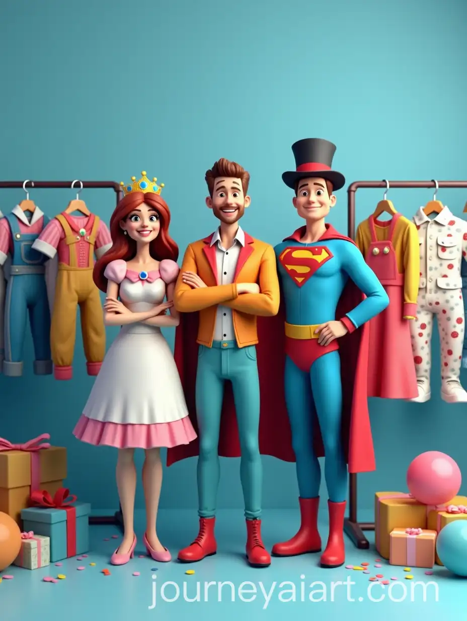 Professional-Party-Entertainers-in-Themed-Costumes-withAI-Art-Prompt-Expansion-Festive-Props