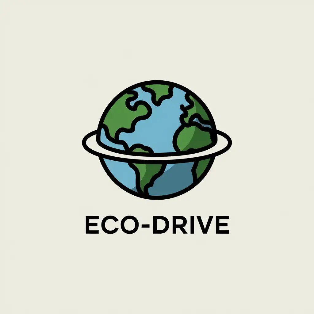 LOGO-Design-For-EcoDrive-Planet-Symbol-in-Vector-Logo-Design-for-Ecology-Industry