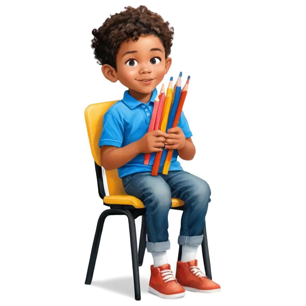 PNG-Image-of-a-Boy-with-Colored-Pencils-in-a-Classroom