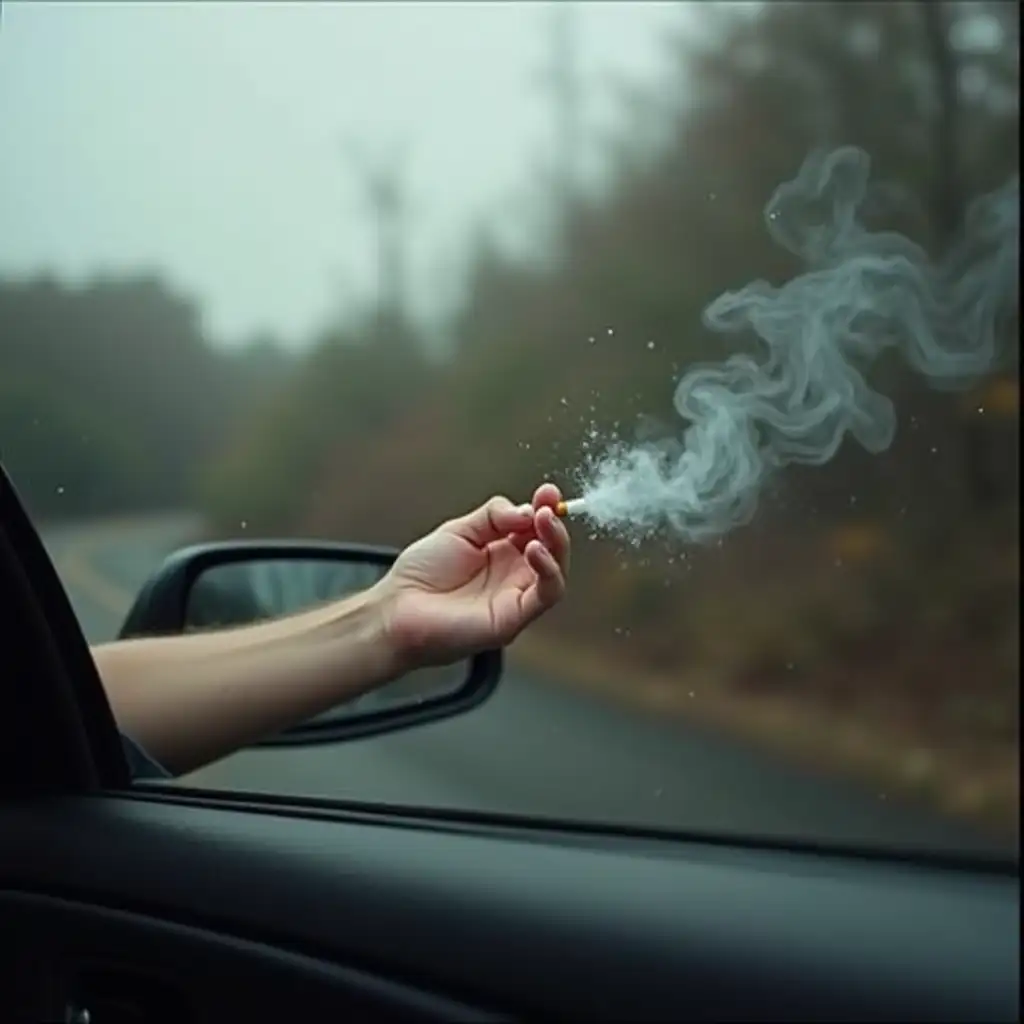 Throwing Cigarettes from Car Window