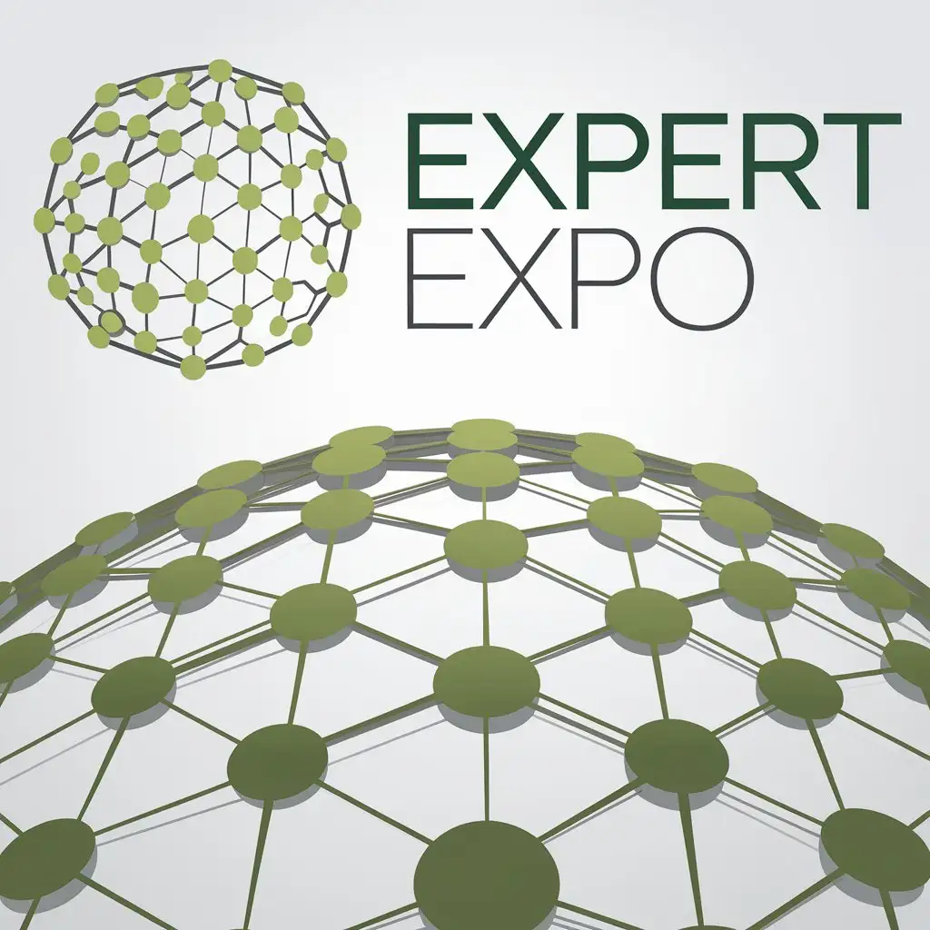 LOGO Design for Expert EXPO Modern and Professional with GreenWhite or OrangeViolet Color Scheme for Networking Exhibition