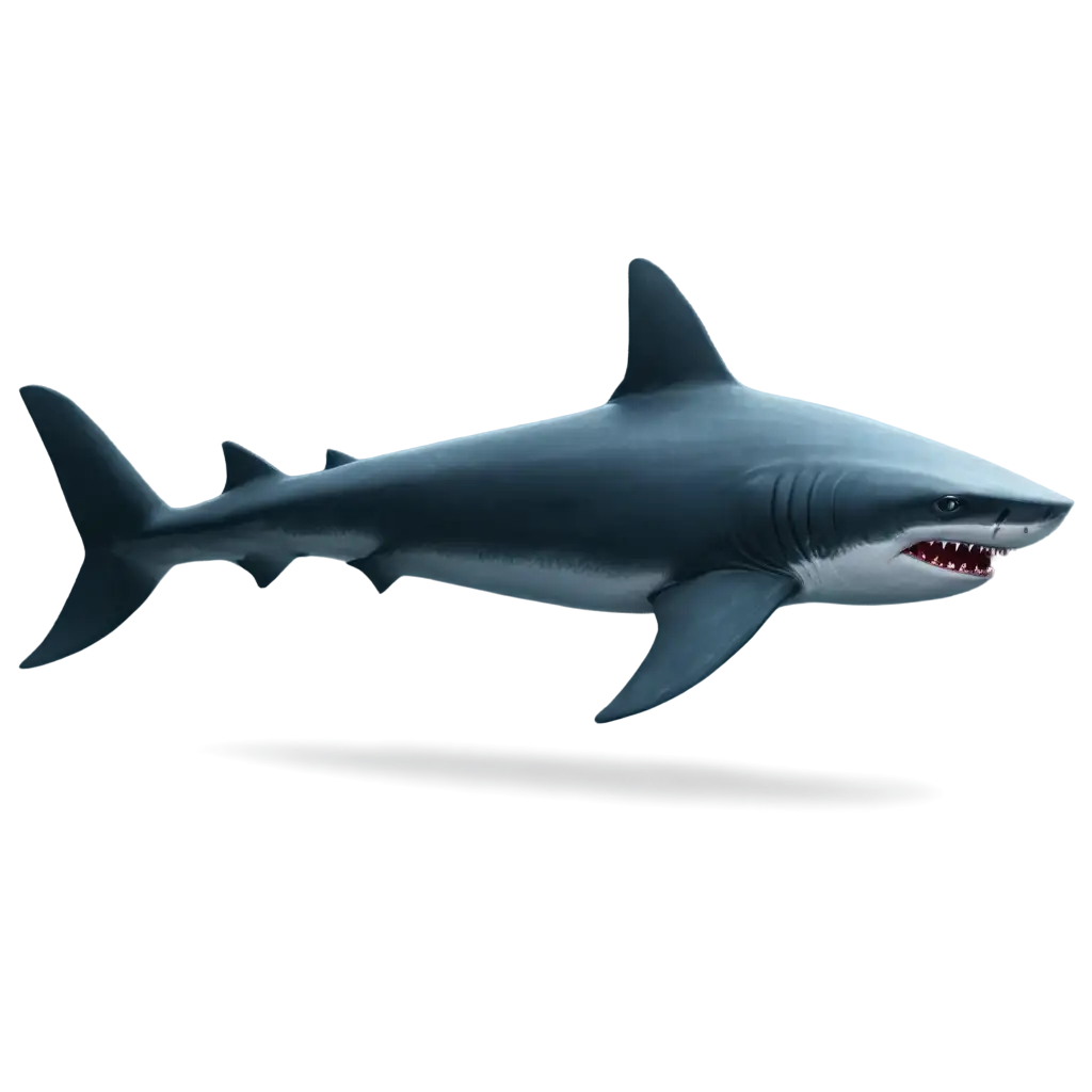 A realistic cyber shark covered in digital