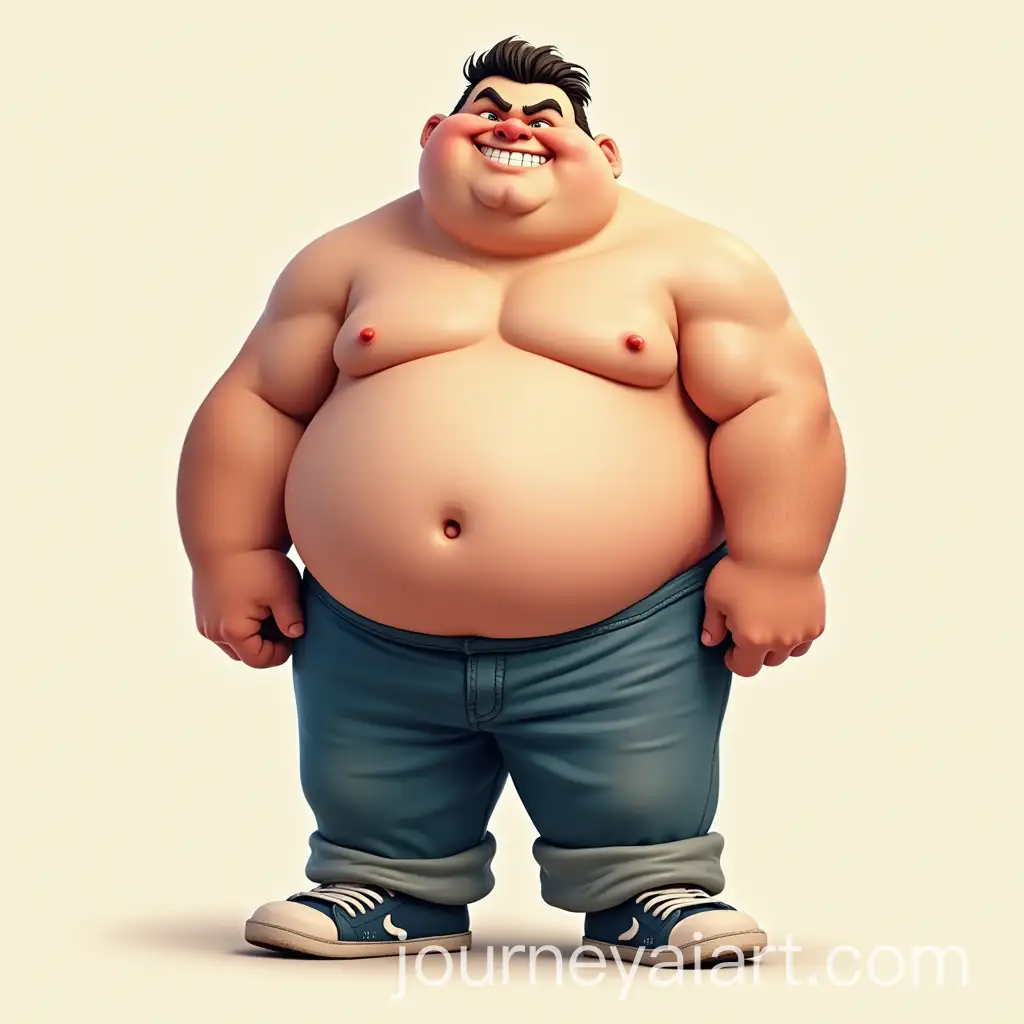 Confident-Playful-Figure-in-Casual-Oversized-Clothing-with-a-Smirk