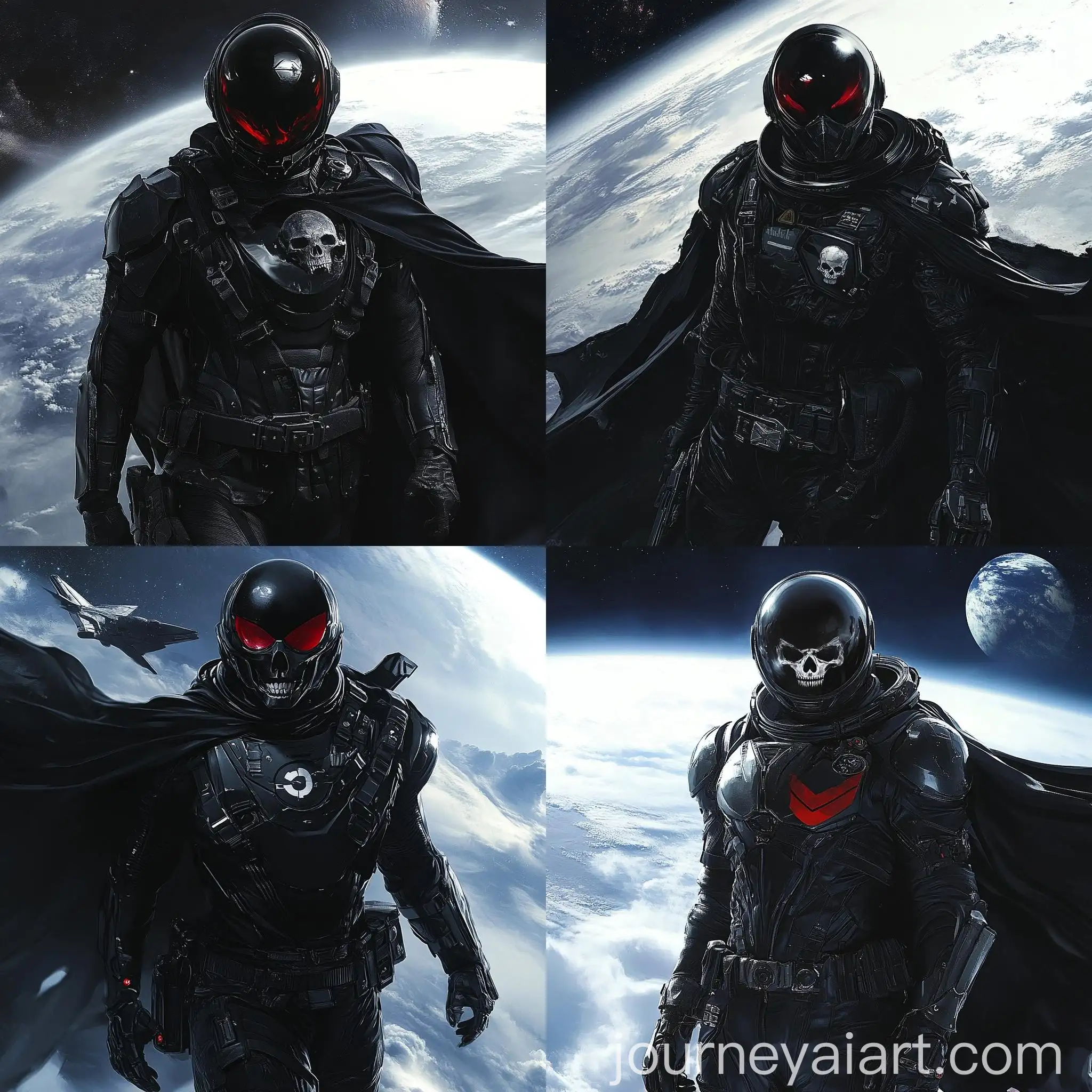 Dark-SciFi-Space-Pirate-Leader-in-Black-Armor-on-Spaceship-Over-Alien-Planet