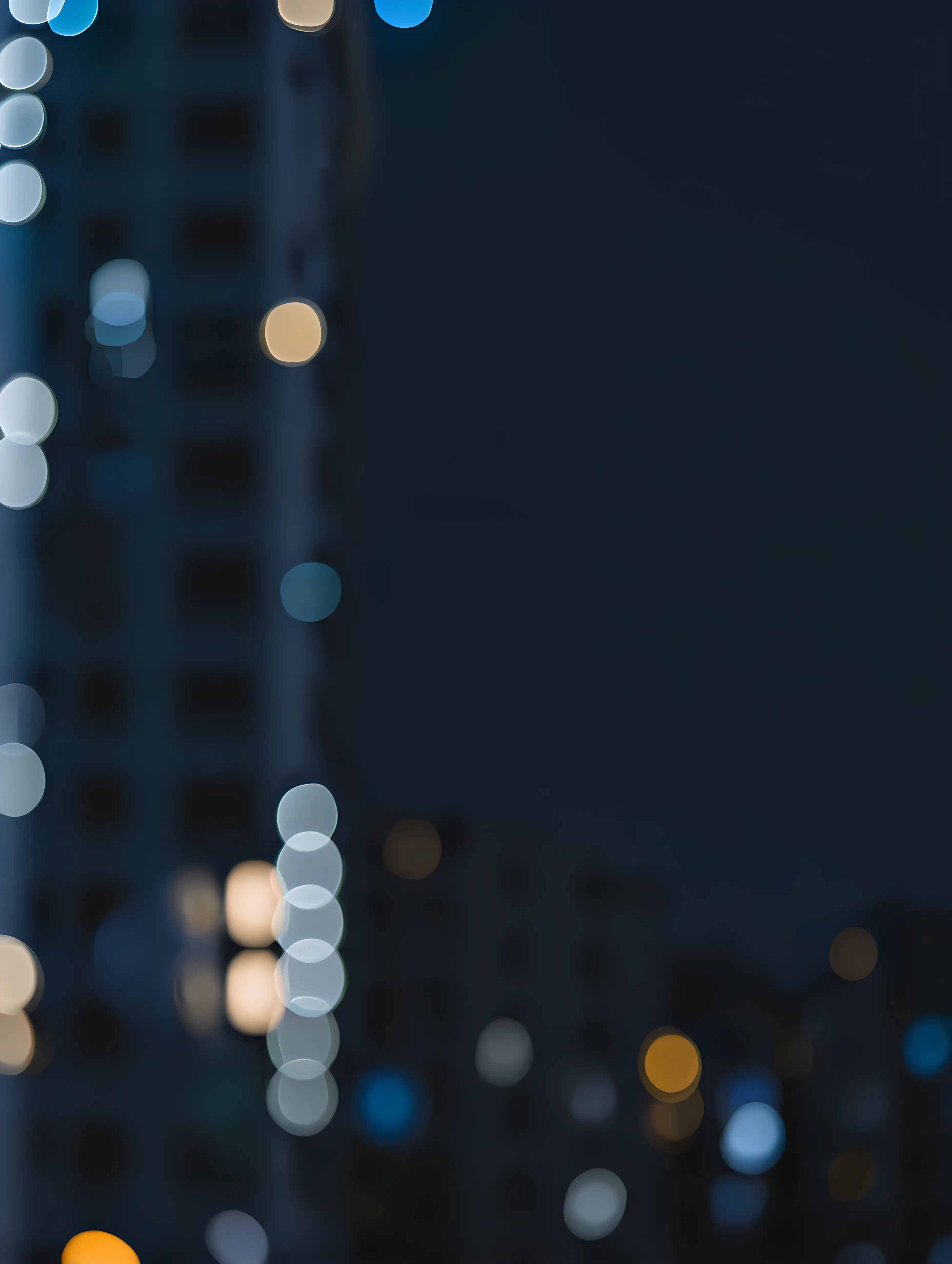 City Lights CloseUp with Blue Hue Digital Background