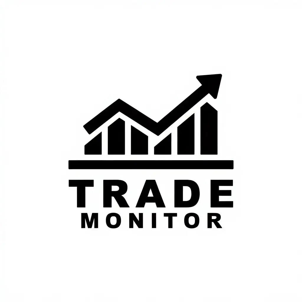 a vector logo design,with the text "Trade Monitor", main symbol:stocks,Moderate,clear background