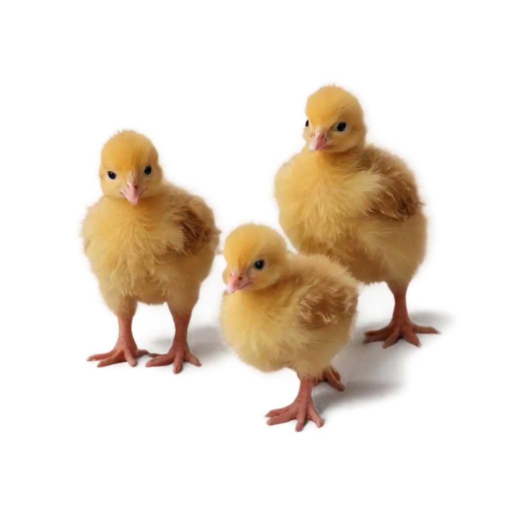 Realistic-Baby-Chickens-PNG-Image-Soft-Yellow-Feathers-Detailed-Features-No-Background