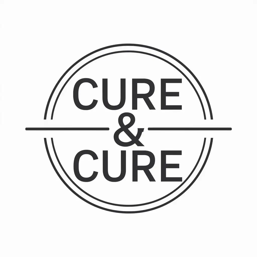 a vector logo design,with the text "Cure&Cure", main symbol:Cure&Cure,Moderate,be used in Retail industry,clear background