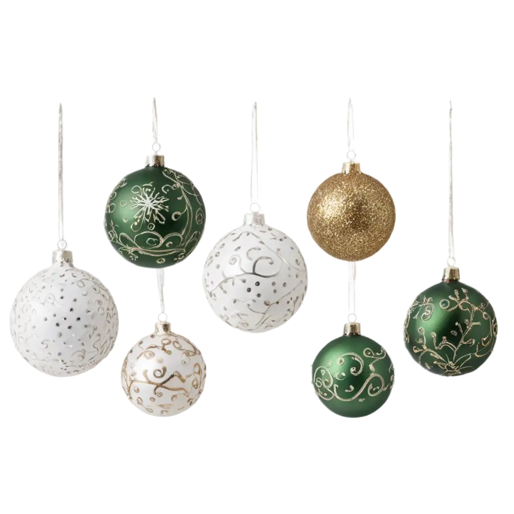 White-Christmas-Ornaments-PNG-HighQuality-Transparent-Holiday-Decorations-for-Your-Designs