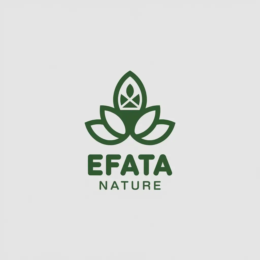 a vector logo design,with the text "Efata Nature", main symbol:alam, berkelanjutan, rempah,Minimalistic,clear background