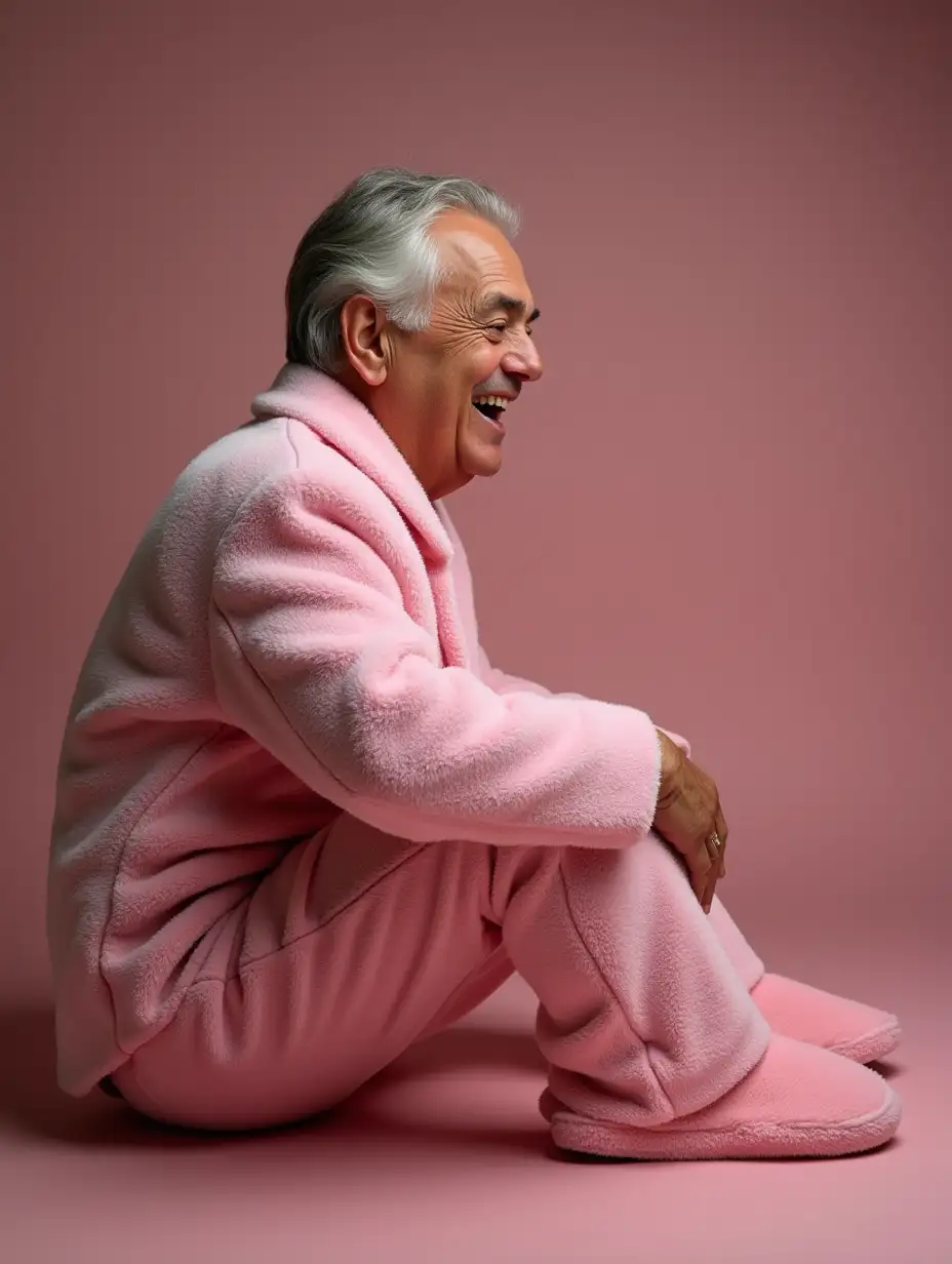 Viktor-Orbn-in-Pink-Fluffy-Slippers-Sitting-on-the-Floor-in-Profile-View