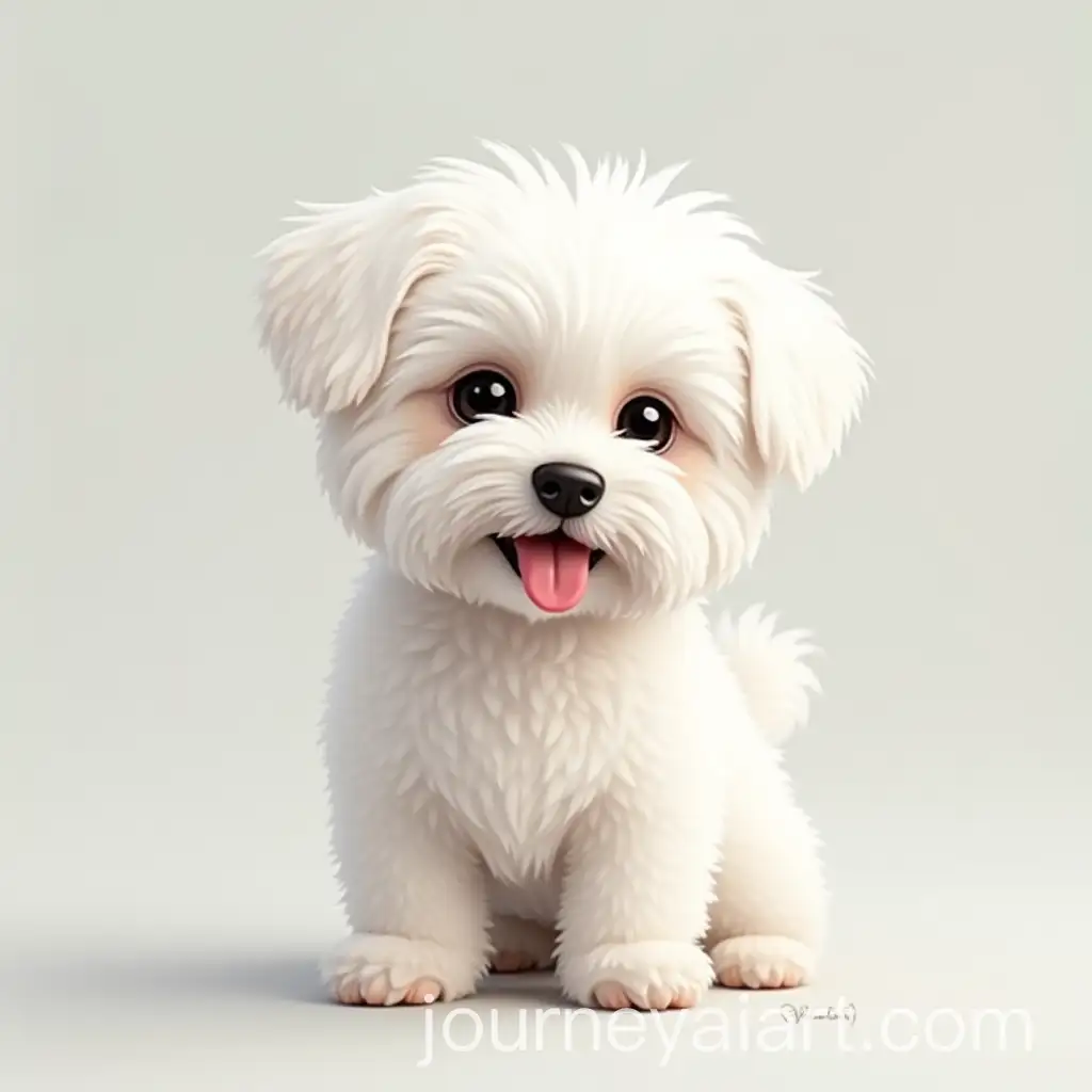 Realistic-Maltese-Dog-with-Detailed-Features-and-Simple-Background