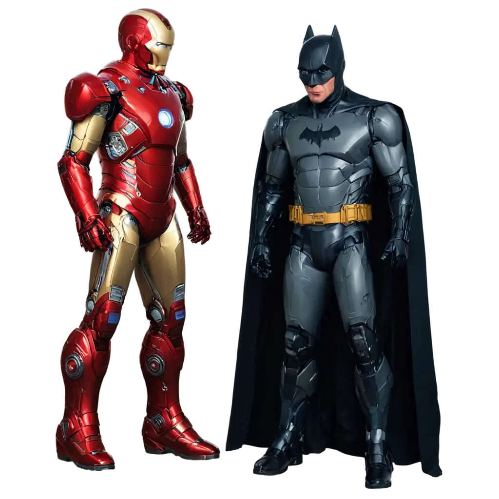 Iron-Man-and-Batman-PNG-Image-A-Dynamic-Fusion-of-Superheroes-for-Enhanced-Online-Visuals