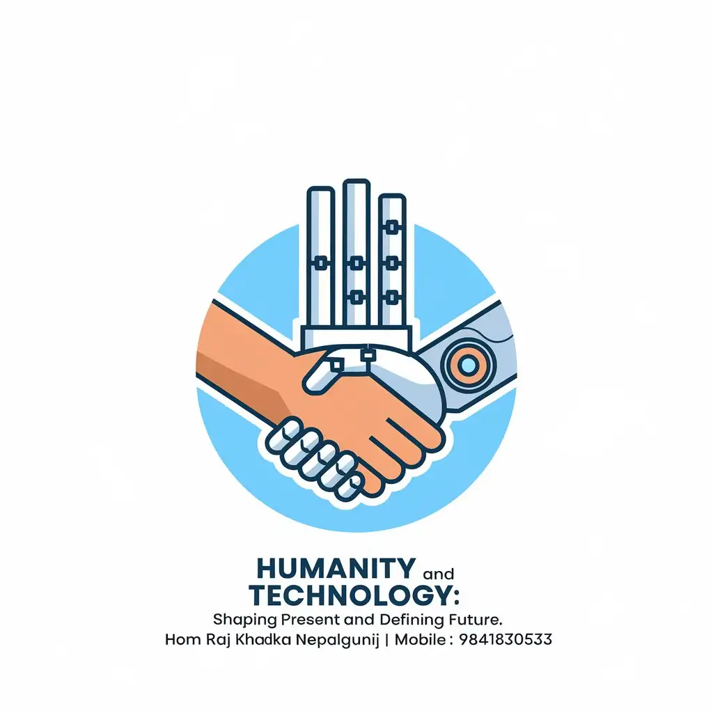 LOGO Design for Humanity and Technology Modern Vector Design with Clear Background