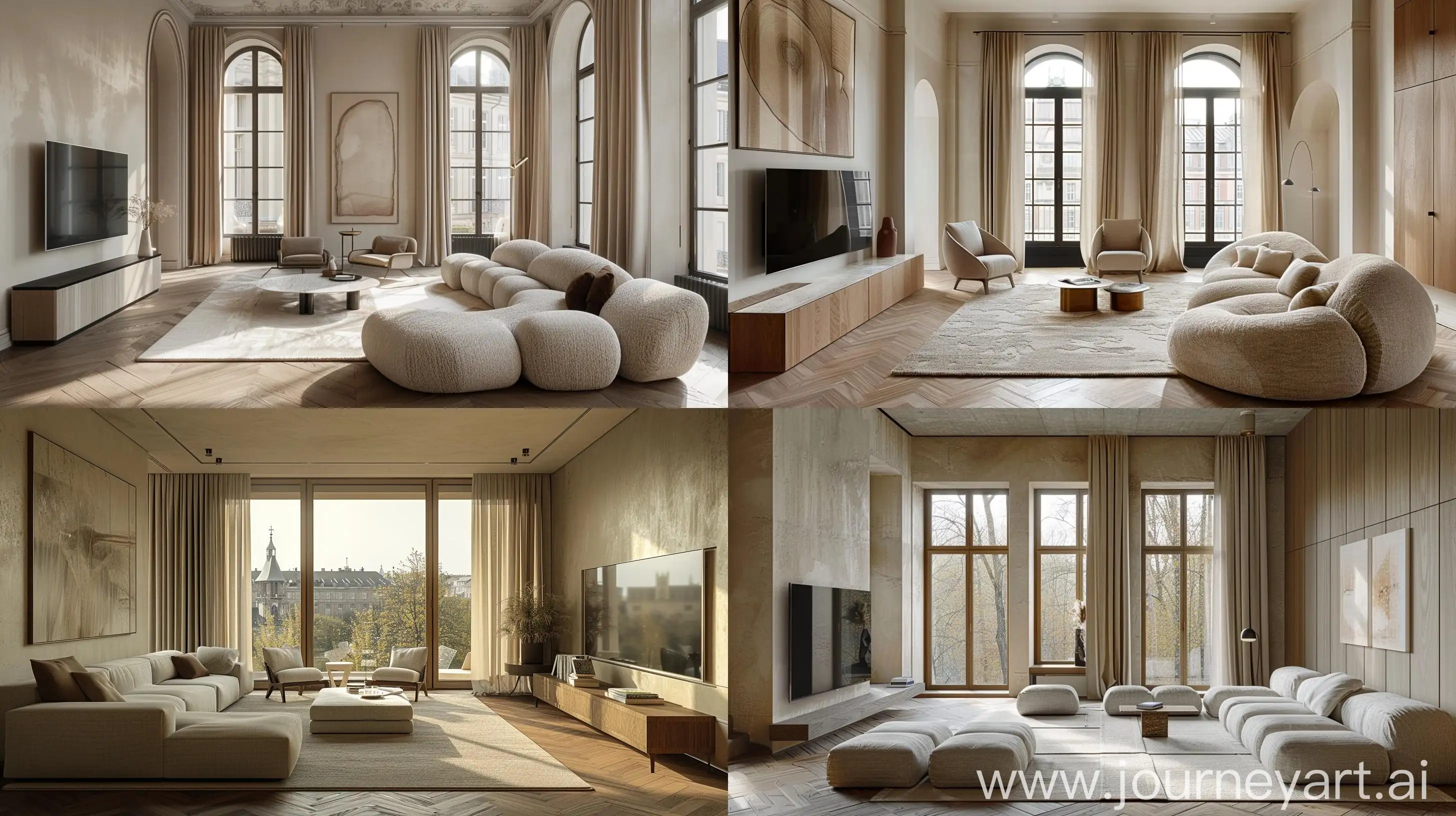 Luxurious-Presidential-Suite-Living-Room-with-Natural-Light-and-Beige-Theme