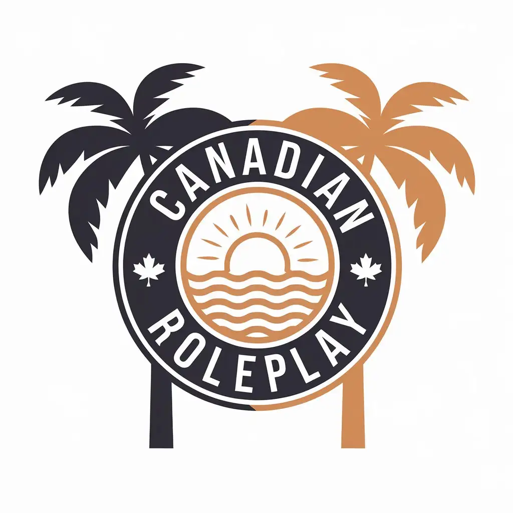 LOGO Design for Canadian Roleplay Summer Theme with Circle and Text Inside