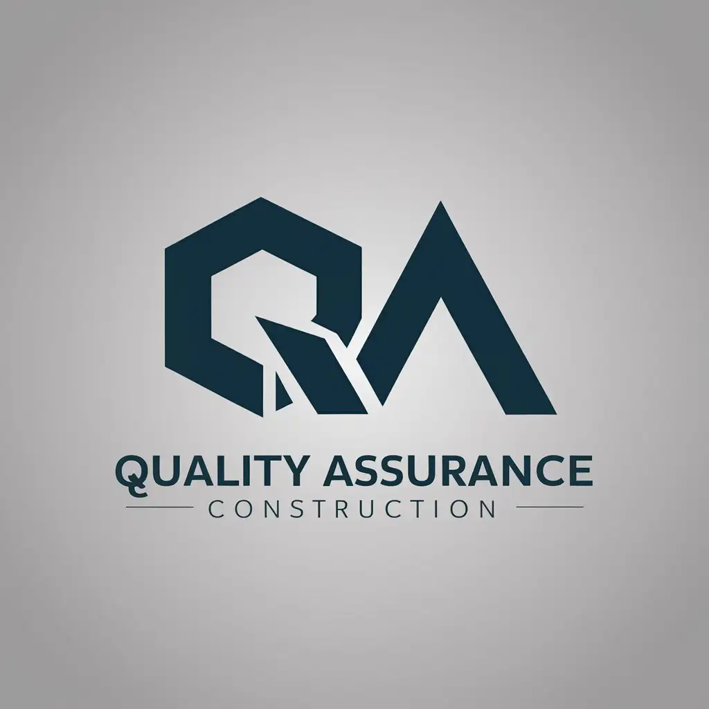 LOGO Design For Quality Assurance Construction Geometric Style for the Real Estate Industry