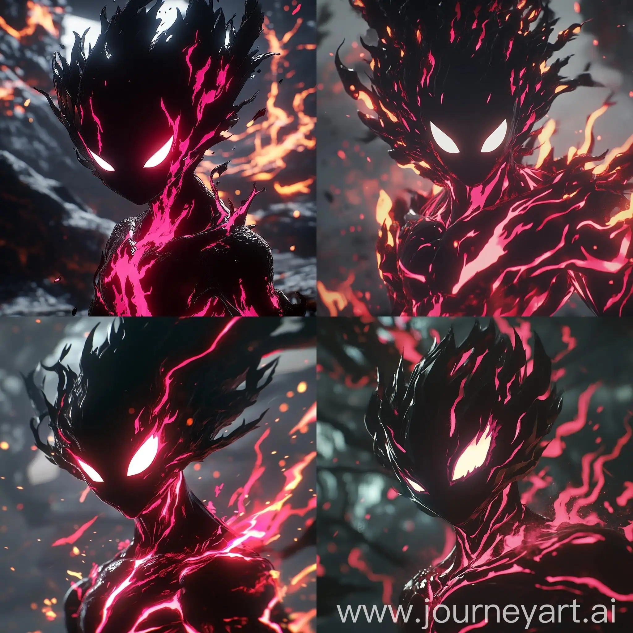 Anime-Keyframe-Dark-Phoenix-with-Glowing-Eyes-and-Spiky-Black-Saiyan-Hair