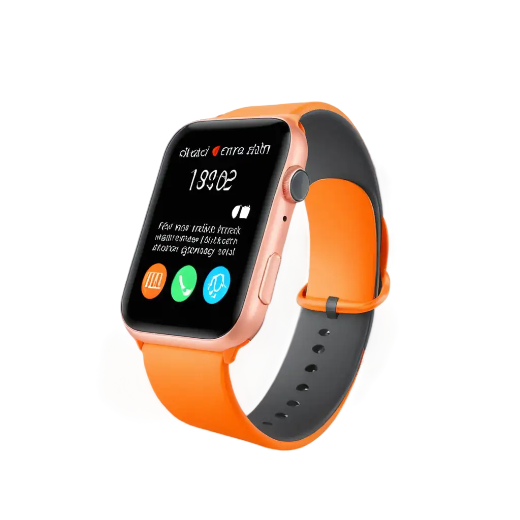 HighTech-Smartwatch-PNG-Image-with-Colorful-App-Icons-and-Sleek-Design-for-Modern-Wearable-Technology