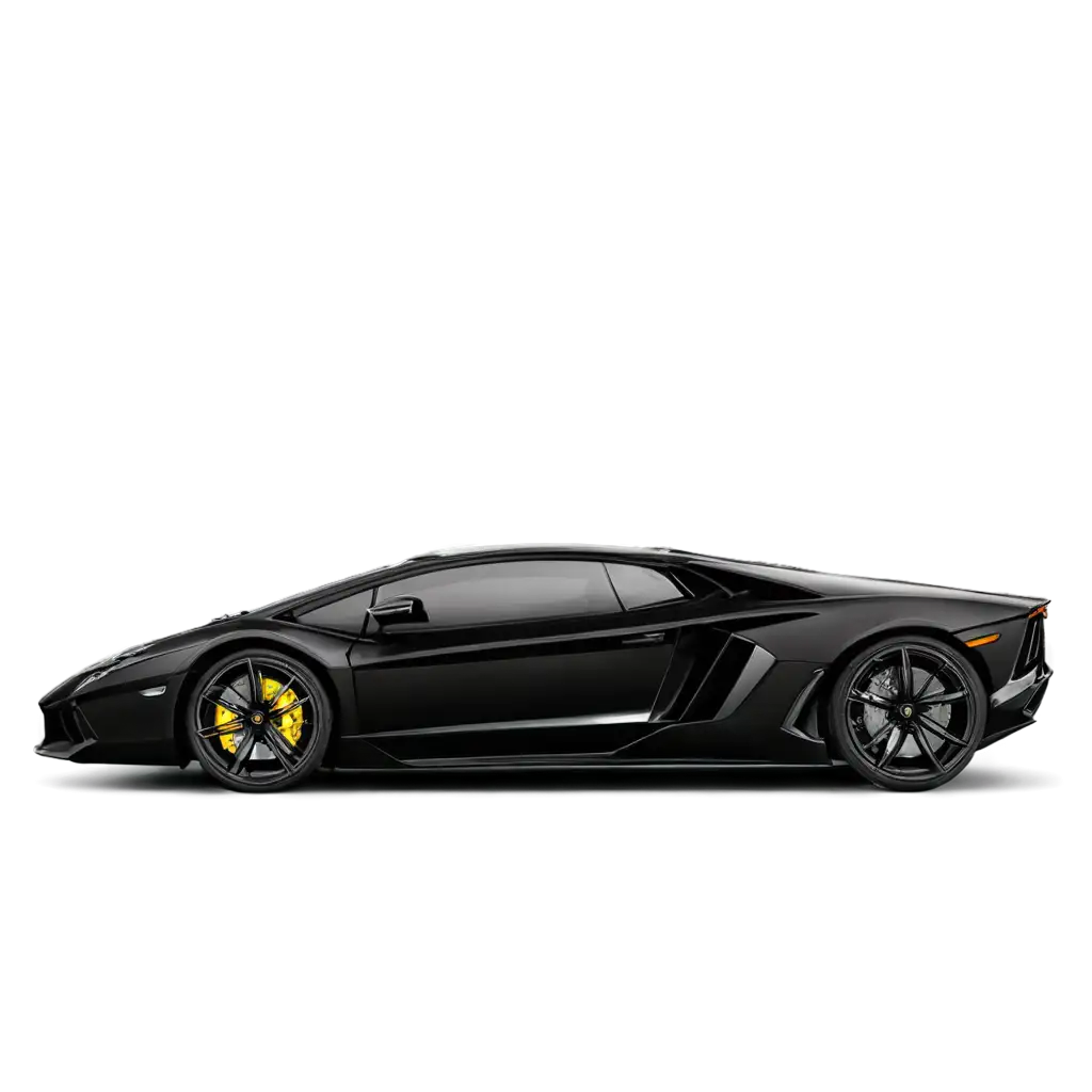 Stunning-Black-Lamborghini-Luxury-Car-in-Side-View-HighQuality-PNG-Format