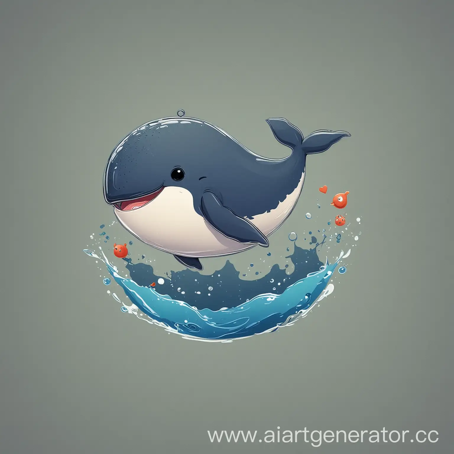 Cartoon-Whale-Jumping-Cute-and-Playful-Logo-Design