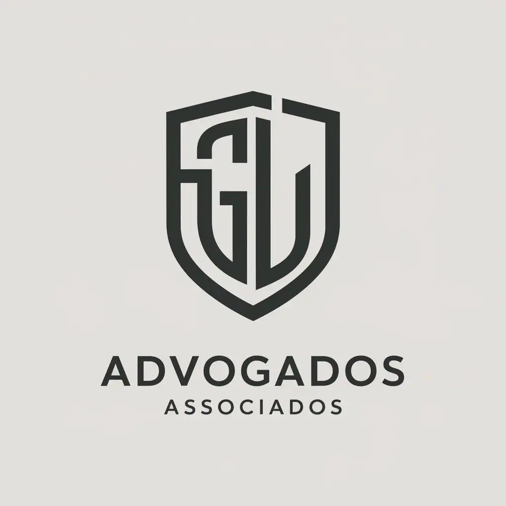 a vector logo design,with the text "FGLJ", main symbol:a vector logo design,with the text 'Advogados Associados', main symbol:Design a monogram logo consisting of the letters 'F', 'G', 'L' and 'J' creatively combined to form a shield.,Moderate,clear background,Moderate,clear background