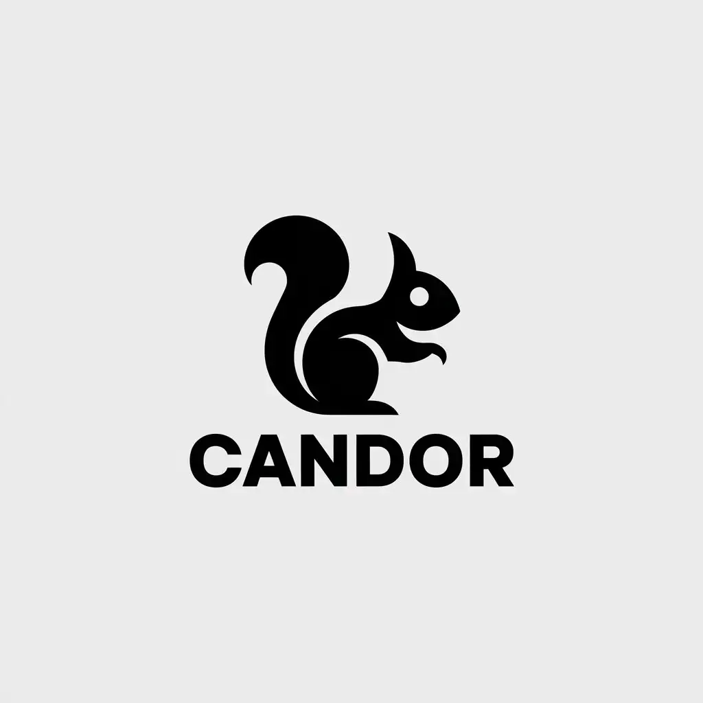 LOGO Design for Candor Squirrel Symbol with Moderate Style and Clear Background