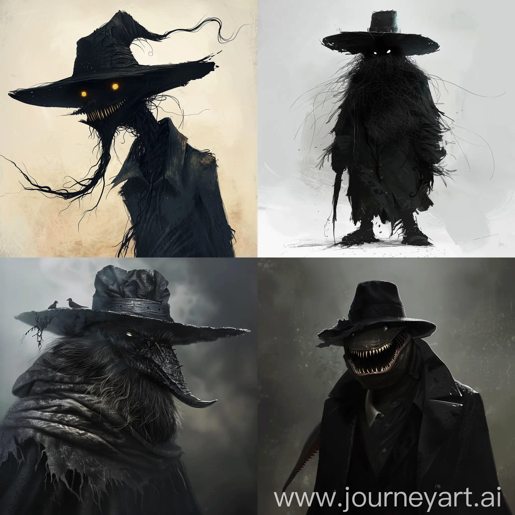 Mysterious-Monster-in-Black-Outfit-and-Hat