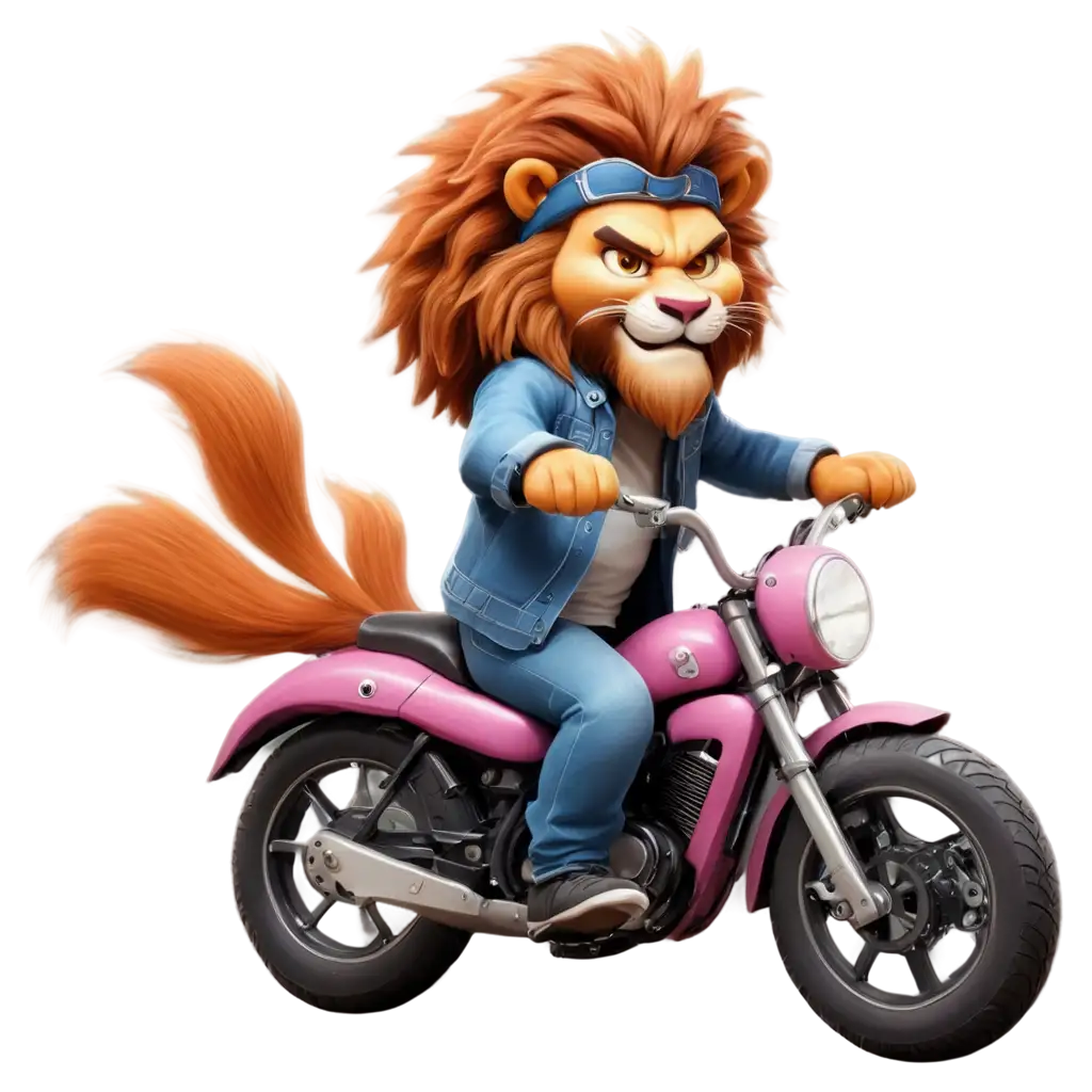 Cartoon-Lion-Biker-PNG-Image-Fierce-Expression-Dynamic-Pose-and-Humorous-Design-in-HighQuality-Digital-Art